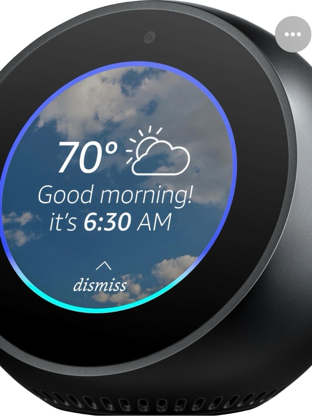 Amazon Echo Spot VN94DQ Smart Assistant / Alarm Clock Display w Charger